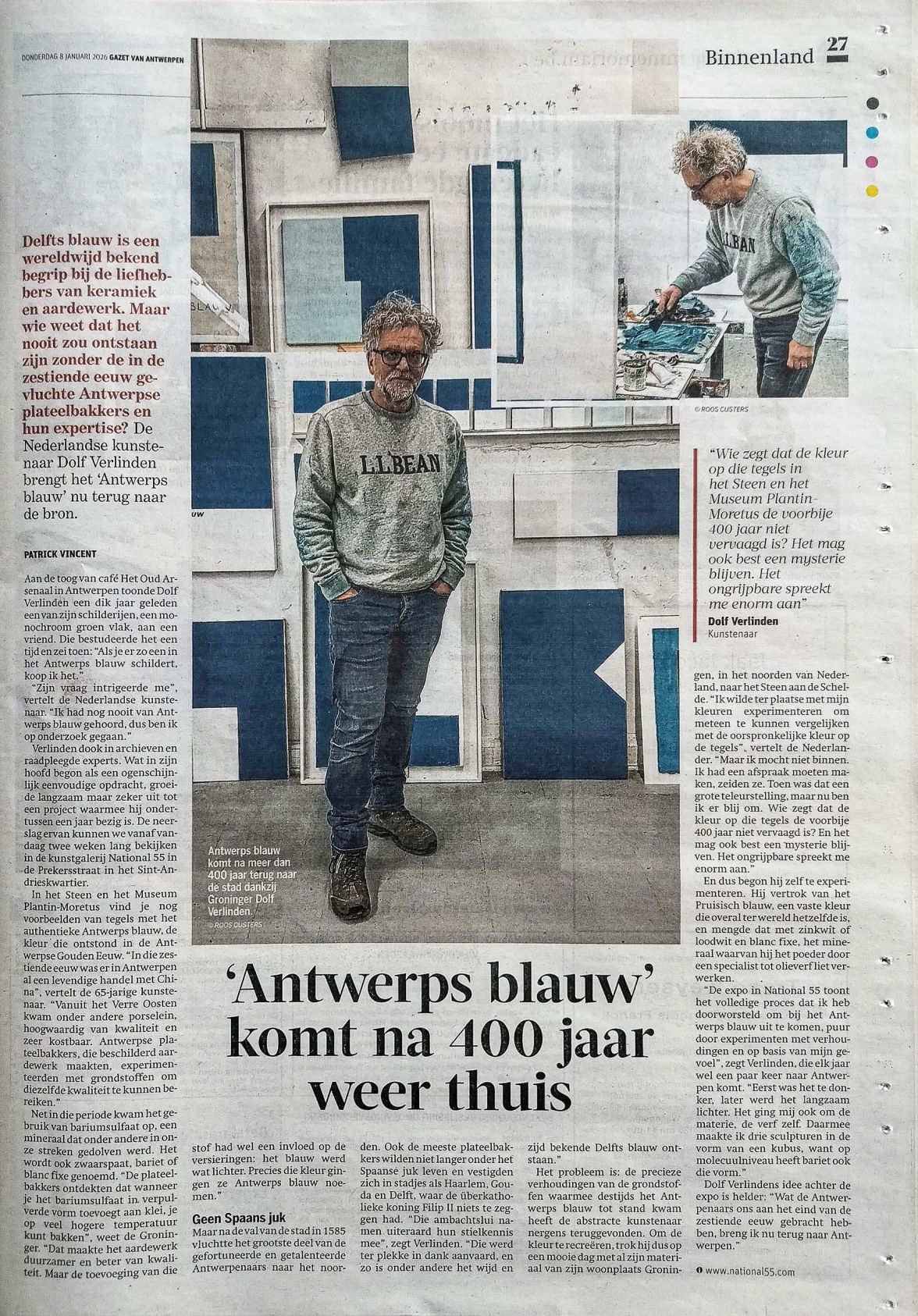 DOLF VERLINDEN | ANTWERPS BLAUW | GAZET VAN ANTWERPEN | NATIONAL 55 ART GALLERY