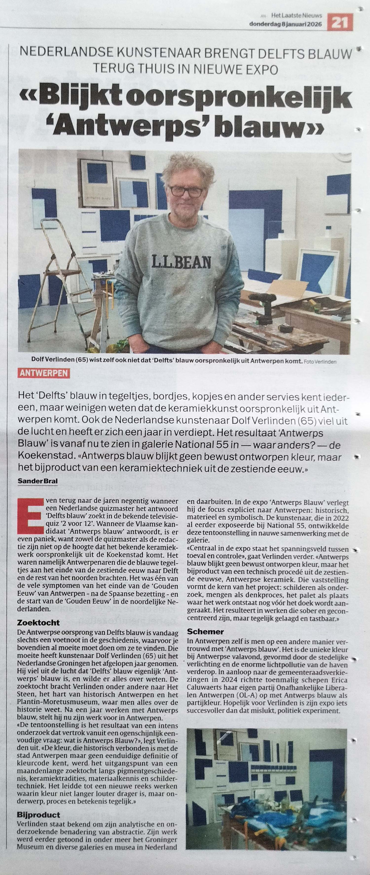 DOLF VERLINDEN | ANTWERPS BLAUW | HLN | NATIONAL 55 ART GALLERY