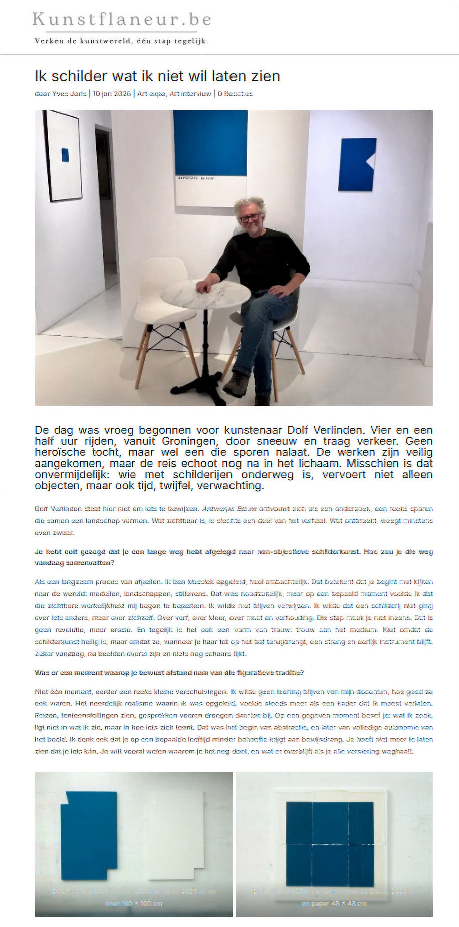 DOLF VERLINDEN | ANTWERPS BLAUW | KUNSTFLANEUR | NATIONAL 55 ART GALLERY